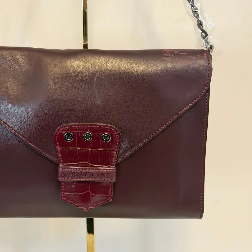 LongChamp x Kate Moss Satchel Handbag Purse Leather Chain Strap Quiet Luxury